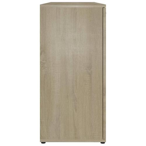 Skænk 120x35,5x75 cm konstrueret træ sonoma-eg