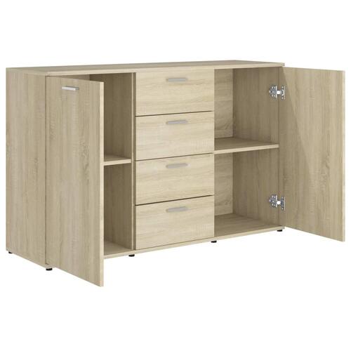 Skænk 120x35,5x75 cm konstrueret træ sonoma-eg
