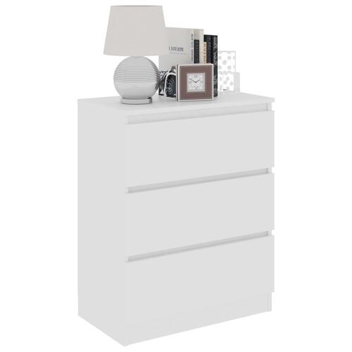 Skænk 60x35x76 cm konstrueret træ hvid