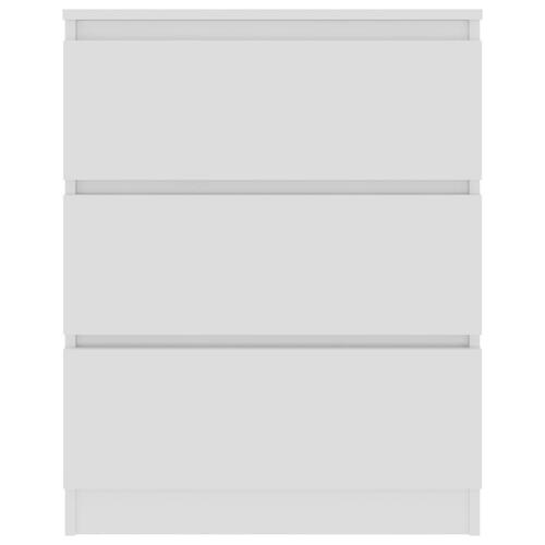 Skænk 60x35x76 cm konstrueret træ hvid højglans
