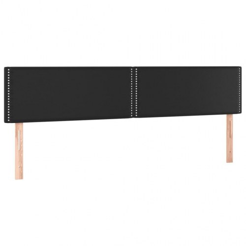 Kontinentalseng med madras 200 x 200 cm - kunstlæder, sort