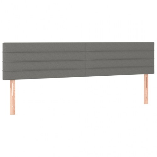 Kontinentalseng med madras 160×200 cm - mørkegrå stof