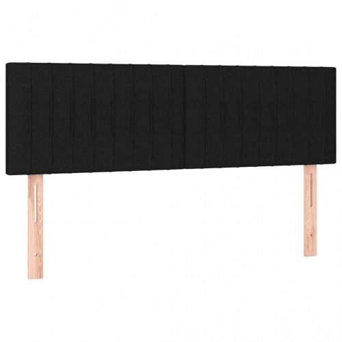 Kontinentalseng med madras 140×200 cm - stof, sort