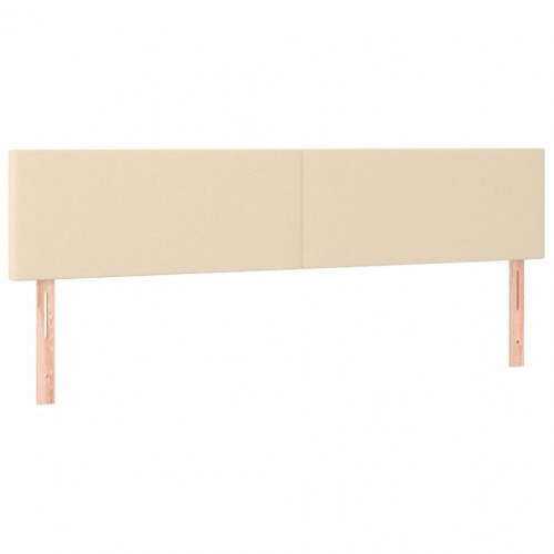 Kontinentalseng med madras 180x200 cm - stof, cremefarvet