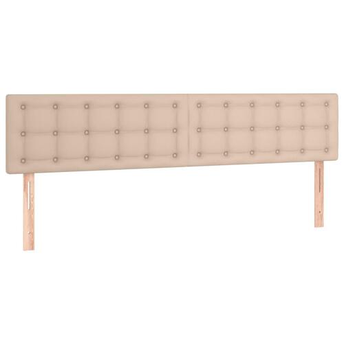 Kontinentalseng 180x200 cm kunstlæder cappuccinofarvet