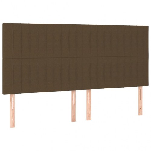 Kontinentalseng med madras 180×200 cm - stof, mørkebrun
