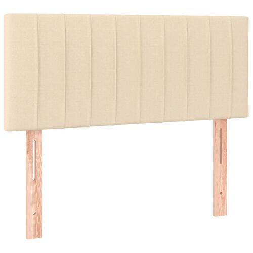 Kontinentalseng med madras 100x200 cm stof cremefarvet
