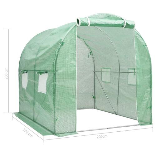 Drivhus 4 m² 2x2x2 m