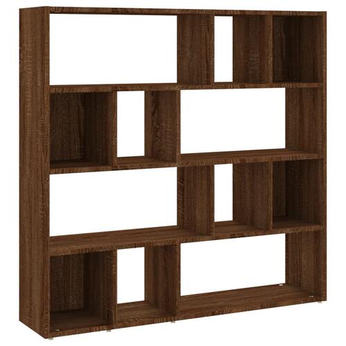 Bogreol/rumdeler 105x24x102 cm brun egetræsfarve