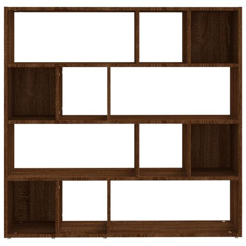 Bogreol/rumdeler 105x24x102 cm brun egetræsfarve
