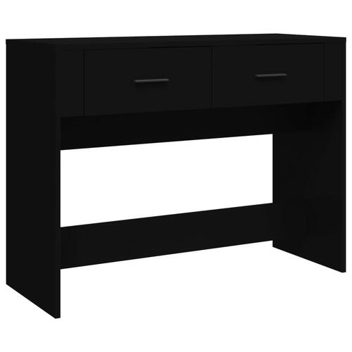 Konsolbord 100x39x75 cm konstrueret træ sort