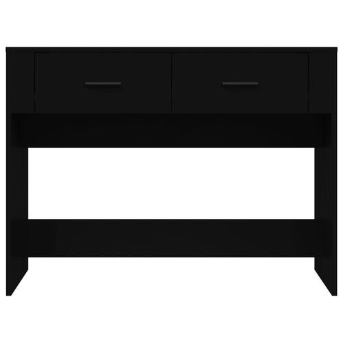 Konsolbord 100x39x75 cm konstrueret træ sort