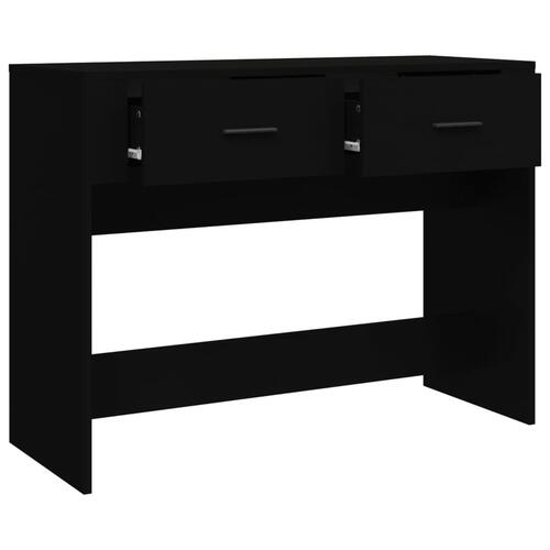 Konsolbord 100x39x75 cm konstrueret træ sort
