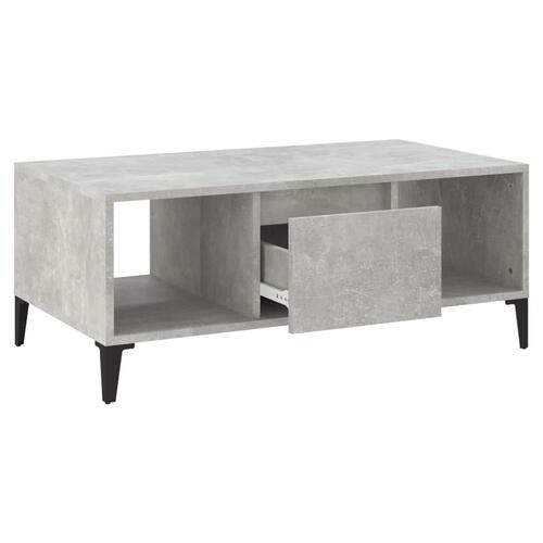 Sofabord 90x50x36,5 cm konstrueret træ betongrå