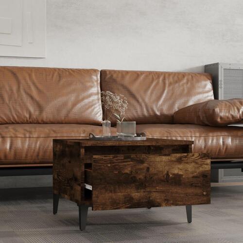 Sideborde 2 stk. 50x46x35 cm konstrueret træ røget egetræsfarve
