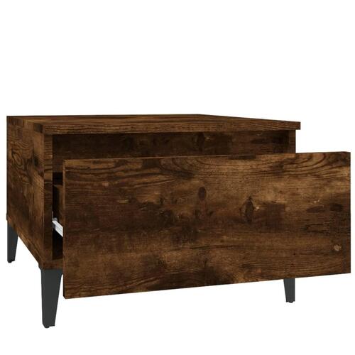 Sideborde 2 stk. 50x46x35 cm konstrueret træ røget egetræsfarve
