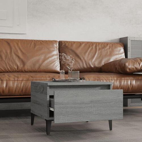 Sideborde 2 stk. 50x46x35 cm konstrueret træ grå sonoma-eg