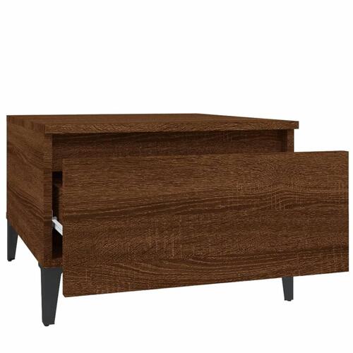 Sideborde 2 stk. 50x46x35 cm konstrueret træ brun egetræsfarve