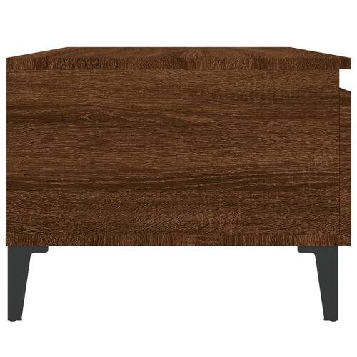 Sideborde 2 stk. 50x46x35 cm konstrueret træ brun egetræsfarve