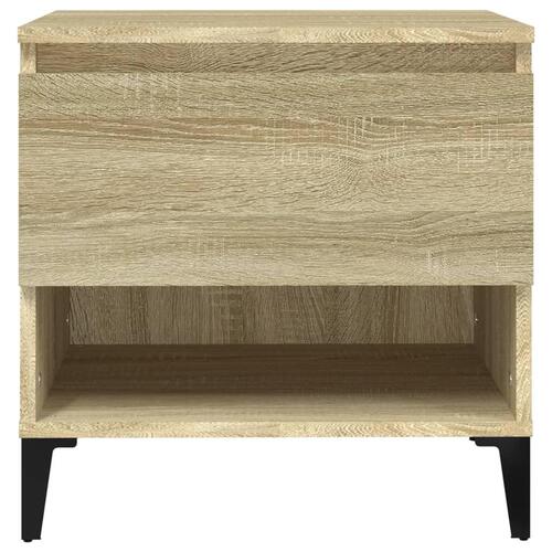 Sideborde 2 stk. 50x46x50 cm konstrueret træ sonoma-eg