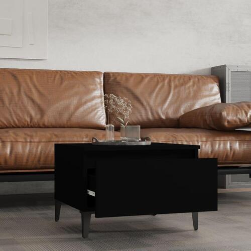 Sideborde 2 stk. 50x46x35 cm konstrueret træ sort