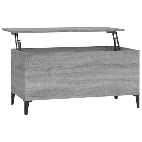 Sofabord 90x44,5x45 cm konstrueret træ sonoma-eg grå