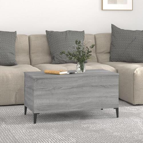 Sofabord 90x44,5x45 cm konstrueret træ sonoma-eg grå