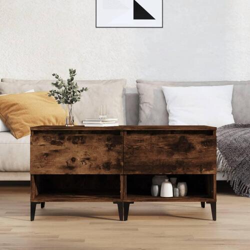 Sideborde 2 stk. 50x46x50 cm konstrueret træ røget egetræsfarve