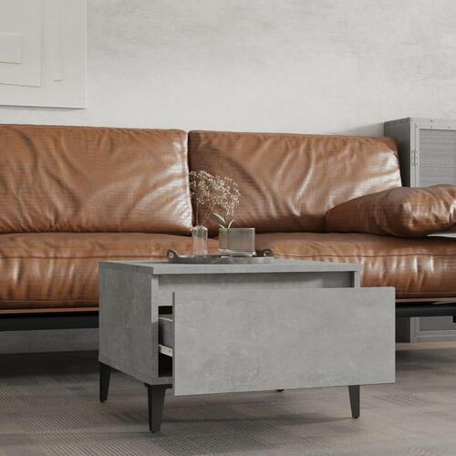 Sideborde 2 stk. 50x46x35 cm konstrueret træ betongrå