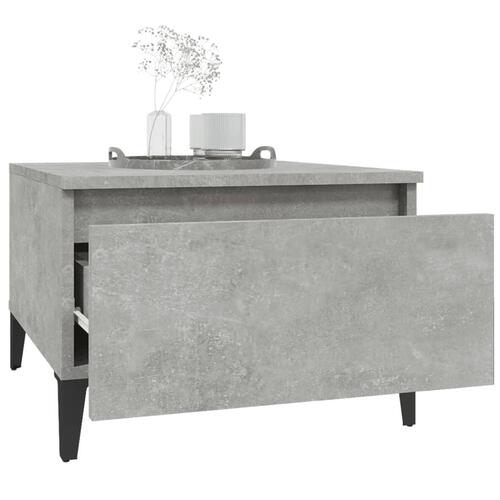 Sideborde 2 stk. 50x46x35 cm konstrueret træ betongrå