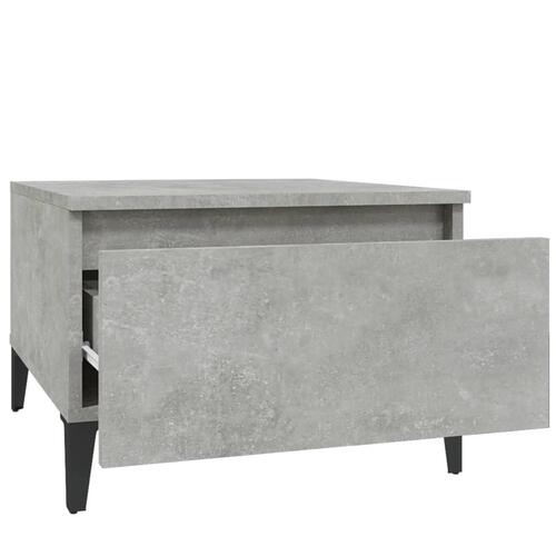 Sideborde 2 stk. 50x46x35 cm konstrueret træ betongrå