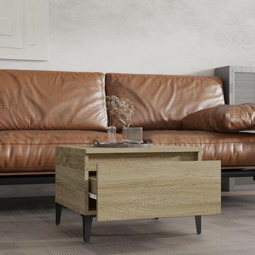 Sideborde 2 stk. 50x46x35 cm konstrueret træ sonoma-eg