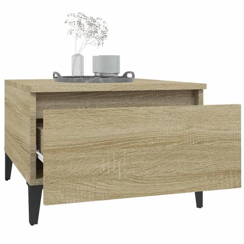 Sideborde 2 stk. 50x46x35 cm konstrueret træ sonoma-eg
