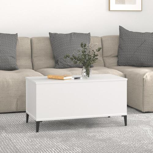 Sofabord 90x44,5x45 cm konstrueret træ hvid