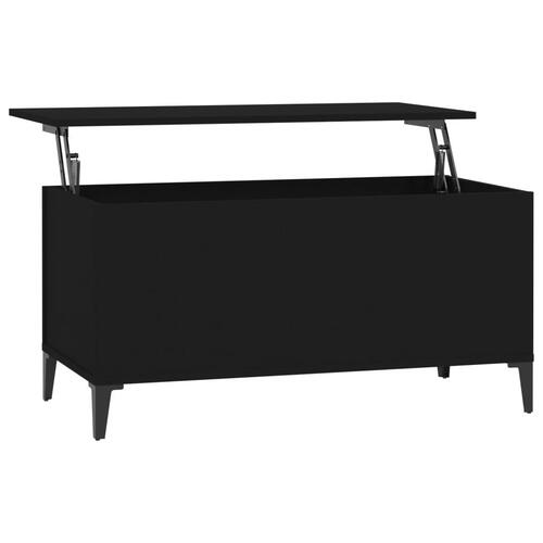 Sofabord 90x44,5x45 cm konstrueret træ sort