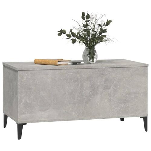 Sofabord 90x44,5x45 cm konstrueret træ betongrå
