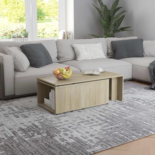 Sofabord 150x50x35 cm konstrueret træ sonoma-eg