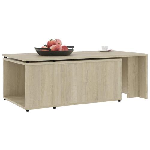 Sofabord 150x50x35 cm konstrueret træ sonoma-eg