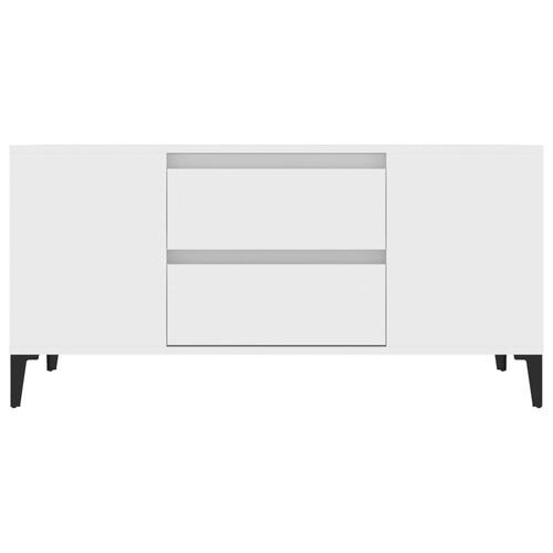 Tv-bord 102x44,5x50 cm konstrueret træ hvid