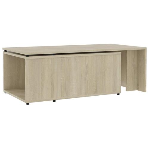Sofabord 150x50x35 cm konstrueret træ sonoma-eg