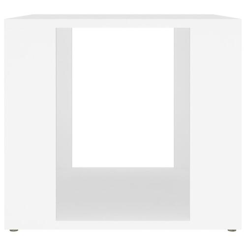 Sengebord 41x40x36 cm konstrueret træ hvid