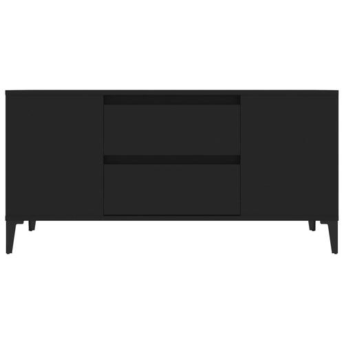 Tv-bord 102x44,5x50 cm konstrueret træ sort