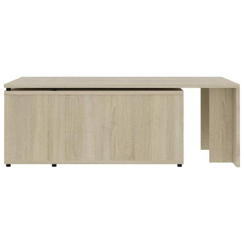 Sofabord 150x50x35 cm konstrueret træ sonoma-eg