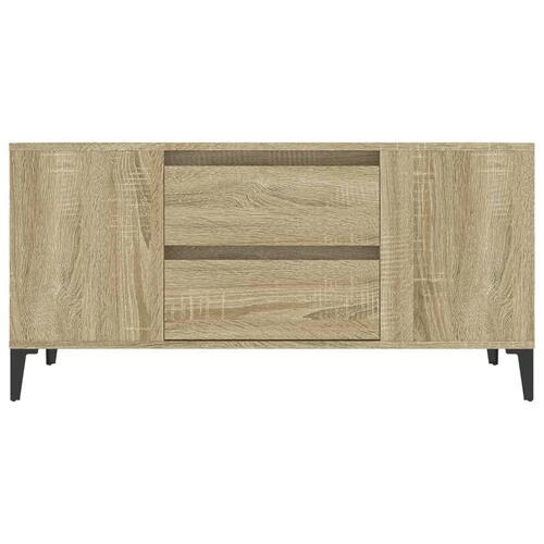 Tv-bord 102x44,5x50 cm konstrueret træ sonoma-eg