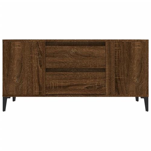 Tv-bord 102x44,5x50 cm konstrueret træ brun egetræsfarve