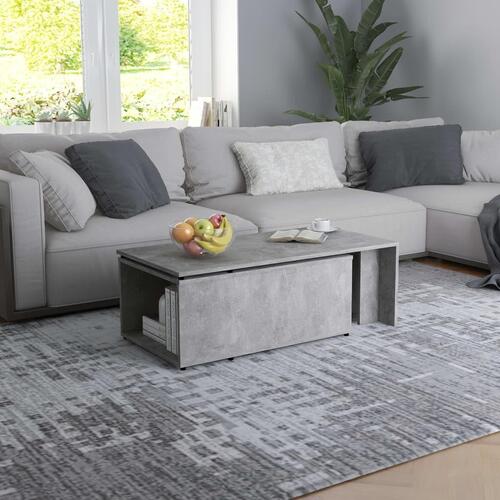 Sofabord 150x50x35 cm konstrueret træ betongrå