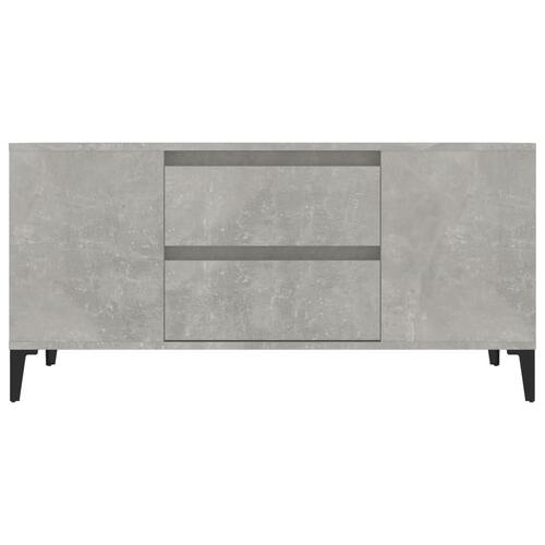 Tv-bord 102x44,5x50 cm konstrueret træ betongrå