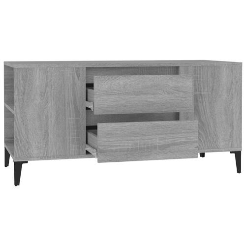Tv-bord 102x44,5x50 cm konstrueret træ grå sonoma-eg