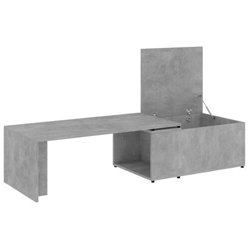Sofabord 150x50x35 cm konstrueret træ betongrå