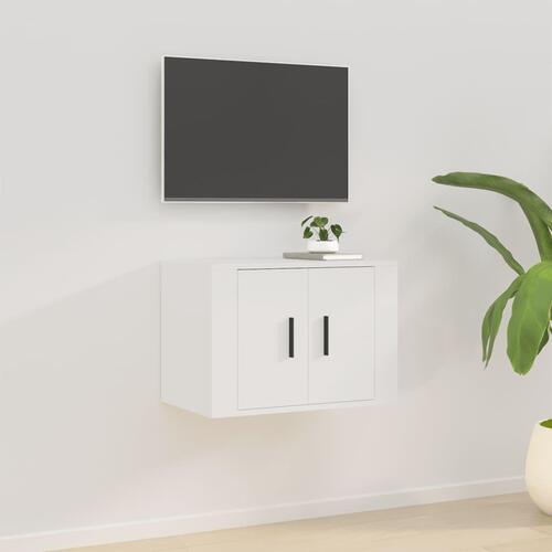 Væghængt tv-skab 57x34,5x40 cm hvid